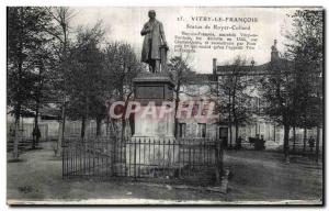 Old Postcard Vitry Le Francois Statue Royer Collard