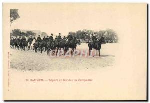 Old Postcard Horse Riding Equestrian Saumur campaign service Depart