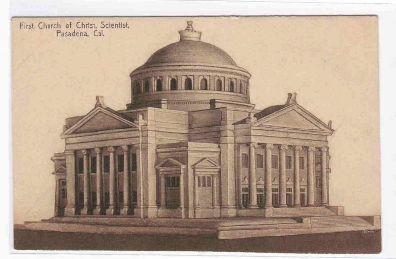 First Church Christ Scientist Pasadena CA 1910 postcard