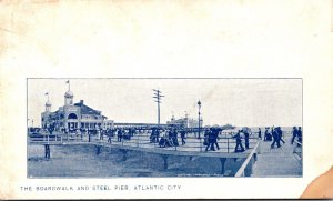 New Jersey Atlantic City The Boardwalk and Steel Pier Private Mailing Card