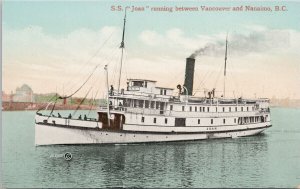 SS 'Joan' Steamship btwn Vancouver & Nanaimo BC Unused EP Charlton Postcard E79