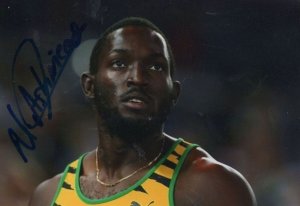 Nickel Ashmeade Olympic Games Jamaica Athlete Hand Signed Photo