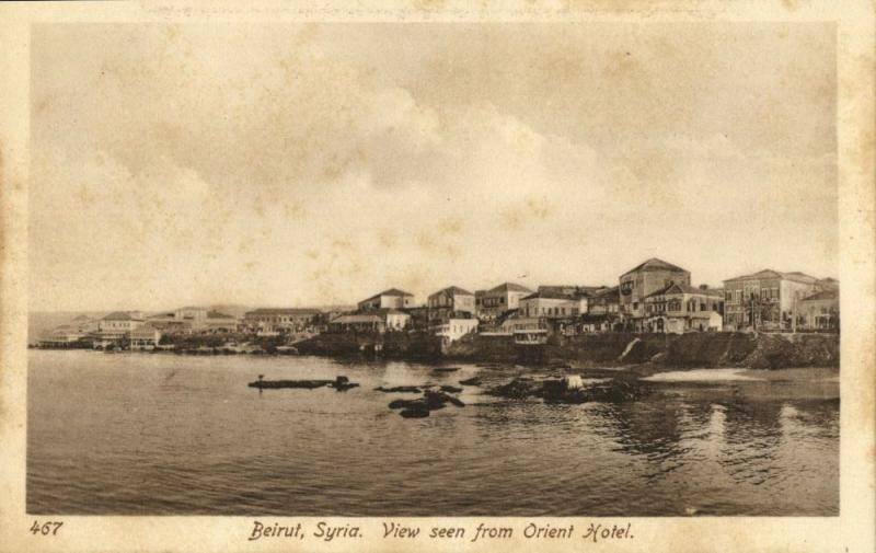 lebanon, BEIRUT BEYROUTH, View seen from Orient Hotel (1910s) Sarrafian Postcard