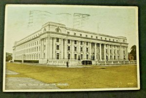 Vintage Royal Courts of Justice Belfast Ireland 1936 Postcard (B-1)