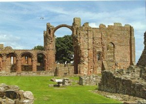 Northumberland Postcard - Lindisfarne Priory. Postally Used Ref.AB1002