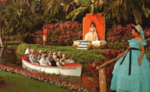 Vintage Postcard Throne Of Citrus Royalty Cypress Gardens Tourist Attraction Fla