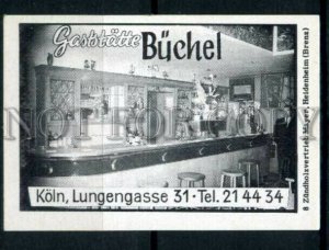 500299 GERMANY ADVERTISING Buchel Vintage match label