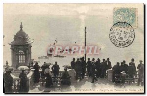 Old Postcard Monte Carlo View taken Terrasses du Casino Boat