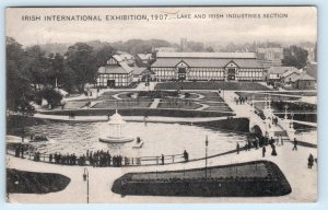 DUBLIN, Ireland ~  International Exhibition LAKE & IRISH SECTION 1907 Postcard