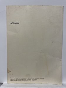 Lufthansa Airlines Vintage Flight Service Meal Menu
