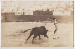 1930’s Mexico Guadalupe Monterrey Bullfight Matador Banderillero RPPC Postcard