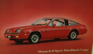 Chevy Monza 2 + 2 Postcard Sport Hatchback Coupe Original NOS Chevrolet 1979