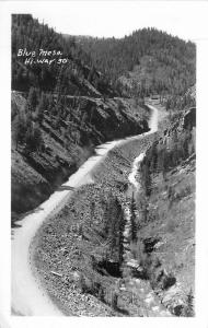 Blue Mesa Highway 50 1940s Gunnison Colorado RPPC real photo postcard 6738