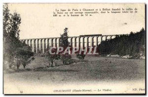 Old Postcard Chaumont Train Viaduct
