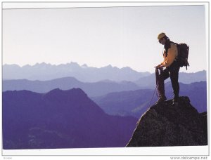Man on Mt Top , B.C. , Canada , 70-90s