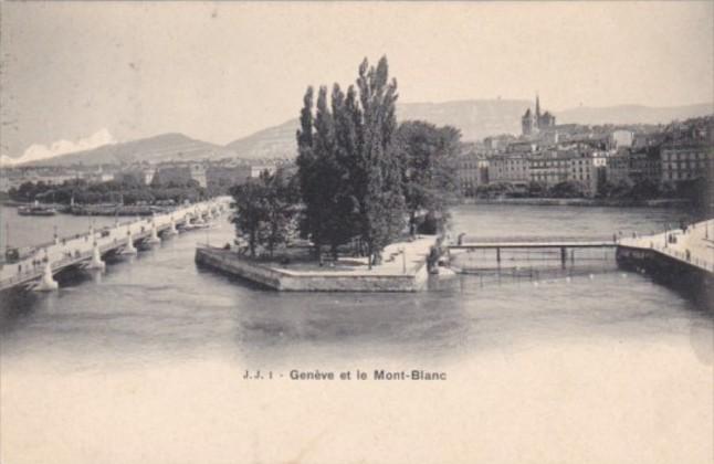 Switzerland Geneve et le Mont-Blanc 1903