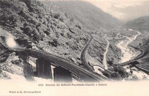 FERROVIA del GOTTARDO~PIANOTONDO~VIADOTTO e GALLERIE ITALY~A G WEHRLI  POSTCARD