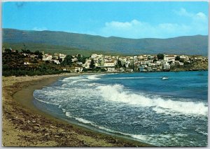 A Partial View From Paraporti Andros Greece Beach Resort Hotels Postcard