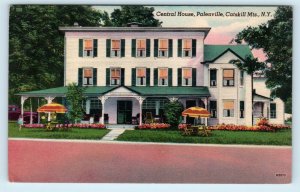 PALENVILLE, NY New York~ CENTRAL HOUSE  c1950s Linen Roadside Postcard