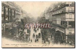 Old Postcard Paris Boulevard Montmartre