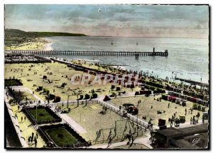 Modern Postcard Deauville Trouville General view of the two beaches and the n...