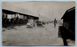 c1910's US Army Soldier Camp Tent RPPC Photo Unposted Antique Postcard