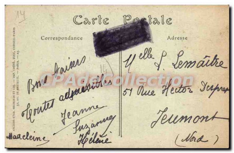 Postcard Old House Caen Des Quatrans