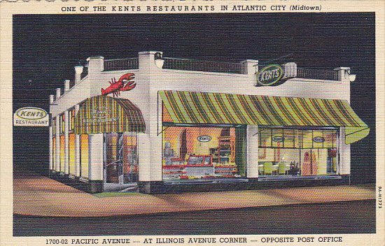 Kents Restaurant Midtown Pacific Avenue Atlantic City New Jersey 1946 Curteich