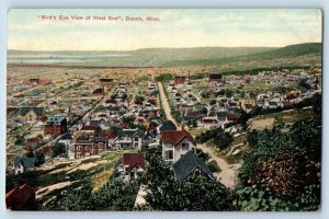 Duluth Minnesota Postcard Birds Eye View West End Exterior Building 1910 Vintage