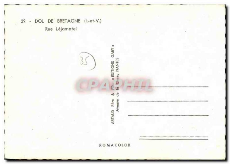 Postcard Modern Dol de Bretagne Street Lejamptel