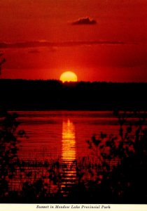 Canada Saskatchewan Saskatoon Provincial Park Sunset In Meadow Lake
