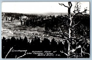 Black Hills South Dakota Postcard RPPC Photo Distant View Of Gen. Custers Camp