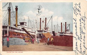 Unidentified Steamships At Pier Ferry Boat Ship 