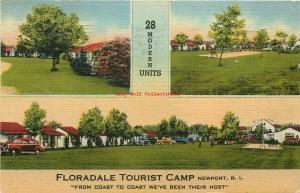 RI, Newport, Rhode Island, Floradale Tourist Camp, Postmark 1950