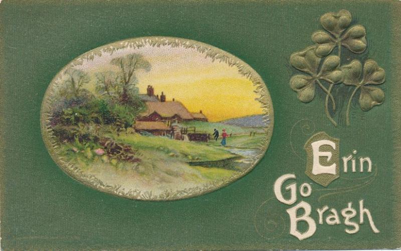 St Patricks Day Greetings - Rural Scene - Erin Go Bragh - DB