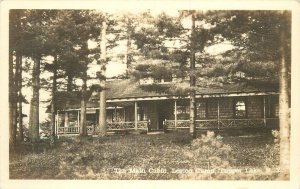 Postcard RPPC New York Tupper Lake Main Cabin Legion Camp 23-6609