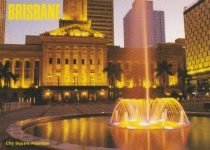 BRISBANE, CITY SQUARE FOUNTAIN, Queensland, Australia - Vintage POSTCARD