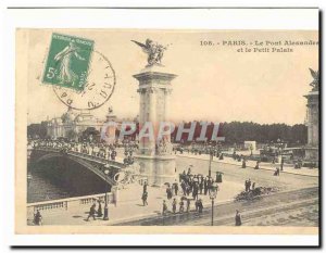 Paris (8th) Old Postcard Alexandre III bridge and the palace