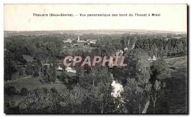 Old Postcard Thouars panoramic view of the edge of the Thouet Missi