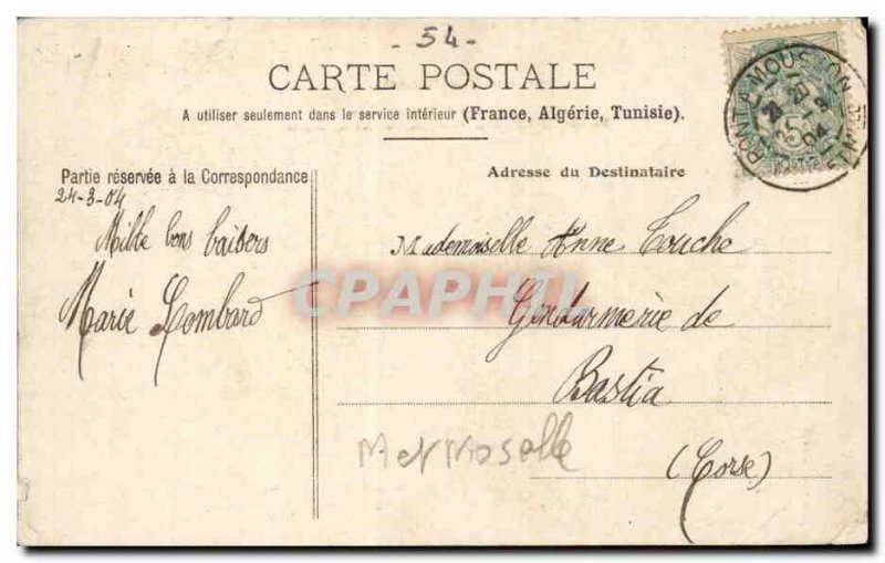 Surroundings of Pont a Mousson Old Postcard A corner of the village of Mousso...