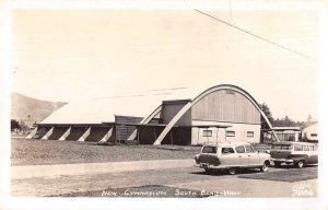 South Bend Washington New Gymnasium Real Photo Vintage Postcard AA10482