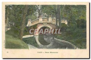 Old Postcard Paris Parc Monceau