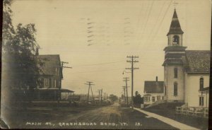 Greensboro Bend VT Main St. c1910 Real Photo Postcard
