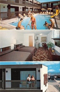 Wildwood, New Jersey TALLY-HO MOTEL Swimming Pool Roadside 1981 Vintage Postcard
