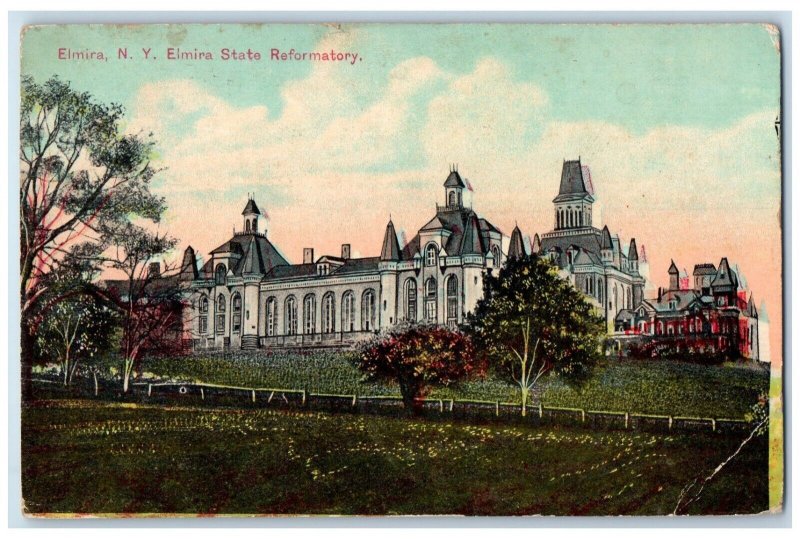 1919 Elmira State Reformatory Exterior Elmira New York Vintage Antique Postcard