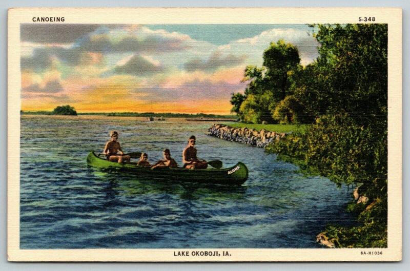 Lake Okoboji Iowa~Mom & Dad, Brother & Sister~Canoeing Adventure @ Sunrise~Linen 