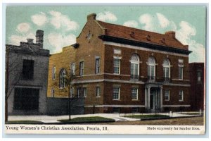 1910 Young Women's Christian Association Exterior View Peoria Illinois Postcard