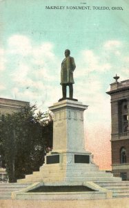 Vintage Postcard 1909 McKinley Monument Cultural Heritage Landmark Toledo Ohio 