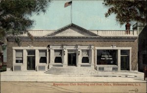 Richmond Hill Long Island New York NY Republican Club Building c1910 Postcard