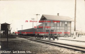 Depot, California, Los Banos, RPPC, Southern Pacific Railroad Station